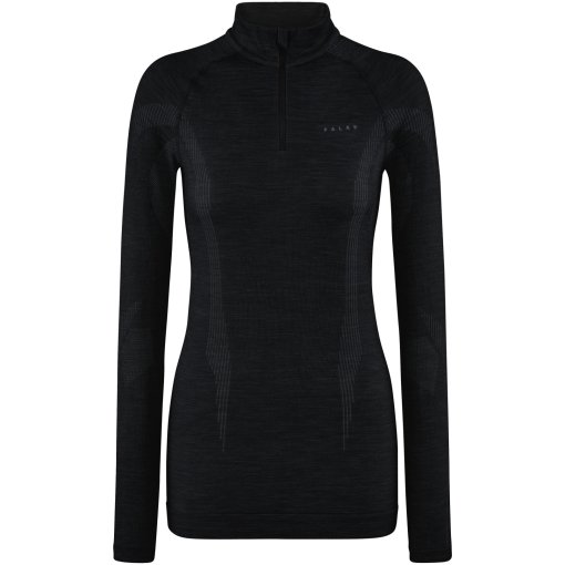 Foto de Falke Camiseta de Manga Larga Mujer - Wool-Tech Zip - negro 3000