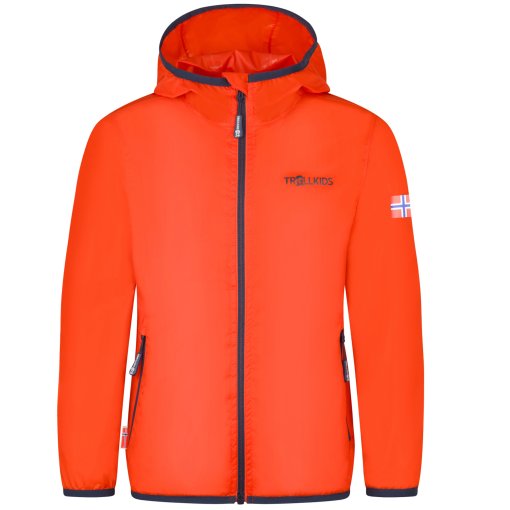 Foto de Trollkids Chaqueta Niño - Trolltunga - Flame Orange/Mystic Blue
