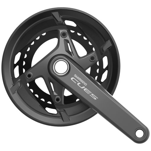 Produktbild von Shimano CUES FC-U6010-2 Kurbelgarnitur - Hollowtech II | 11-fach - mit Kettenschutz