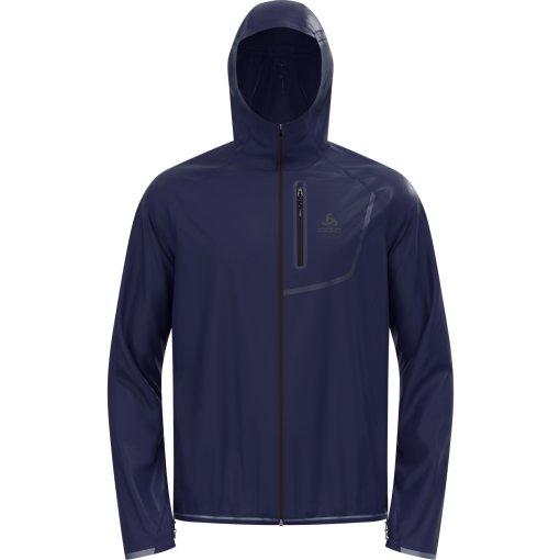 Foto de Odlo Chaqueta Running Impermeable Hombre - Zeroweight Dual Dry Performance Knit - eclipse