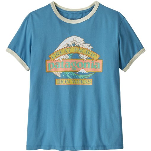 Picture of Patagonia Great Waves Ringer Tee Women - Shore Blue