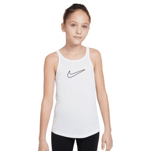 Foto de Nike Camiseta de Tirantes Niñas - One Classic Dri-Fit - blanco/negro FZ5599-100