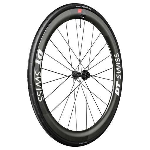 Photo produit de DT Swiss | Continental Système de Roue WTS - Roue Avant ARC 1100 DICUT 50 + Pneu Pliable AERO 111 - 28&quot; | 12x100mm - Sponsor Edition