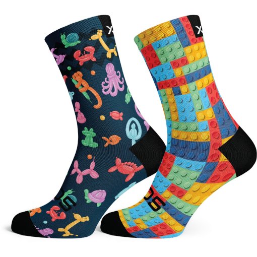Picture of Sox Footwear Kids Combo Socks (2 Pack) - balloon animals &amp; blocks