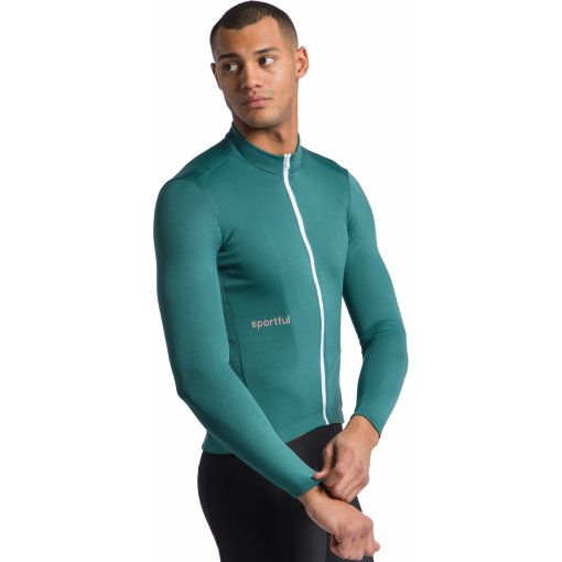 Photo produit de Sportful Maillot Vélo Homme - Classic Thermal - 352 Smoky Emerald