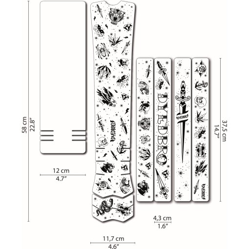 Foto de DYEDBRO Vinilos Bicicleta Eléctrica - Old School Tattoo - black matte