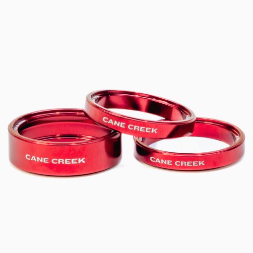 Immagine prodotto da Cane Creek Interlok Distanziatore per Serie Sterzo - 2 x 5mm | 1 x 10mm - rosso