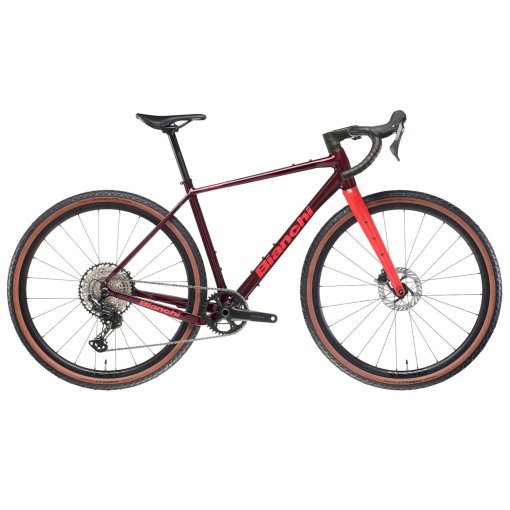 Immagine prodotto da Bianchi ARCADEX AL - GRX - Bicicletta Gravel - 2026 - burgundy / coral red glossy