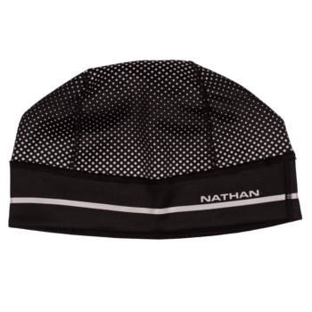 Foto de Nathan Sports HyperNight Refflective Pony Tail Gorro de Punto - Black/Geo Print