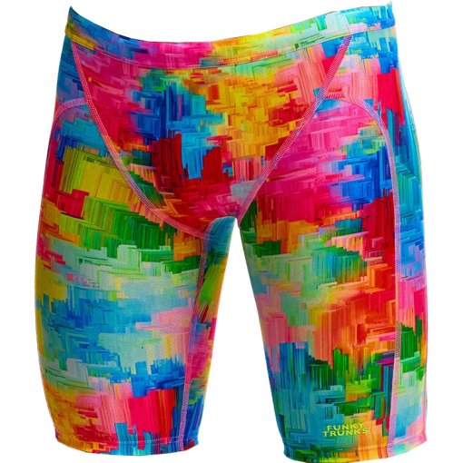 Foto de Funky Trunks Training Eco Bañador bóxer Jammers para niños - Falling Colours