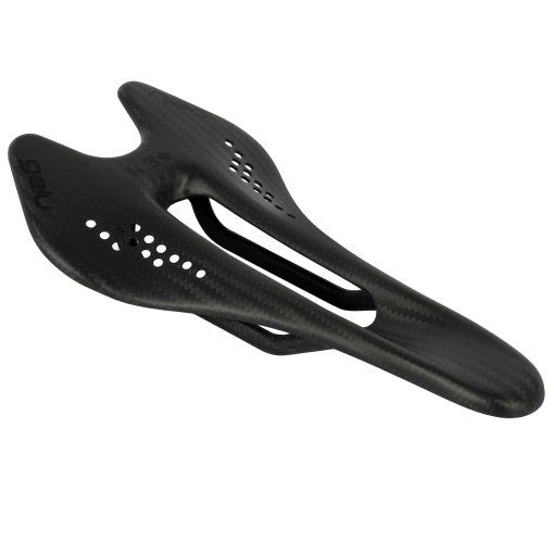 Photo produit de Gelu K3+ Gravel Carbon Saddle with Punctured Top - black Logos