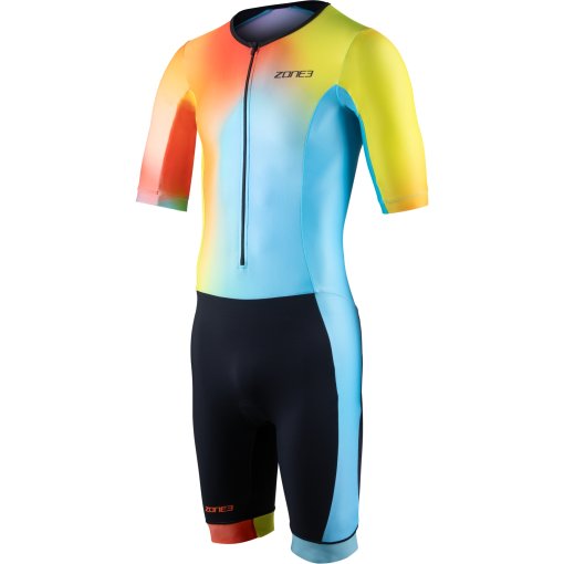Productfoto van Zone3 Activate+ Trisuit met Korte Mouwen Heren - neon/zwart