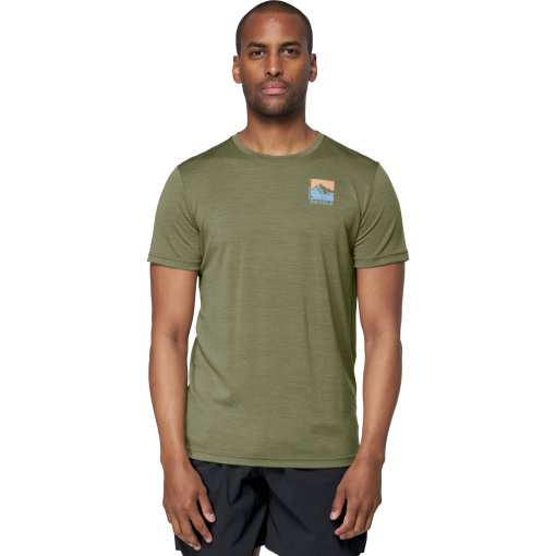 Productfoto van Devold Classic Summit T-shirt voor heren - 404A Lichen