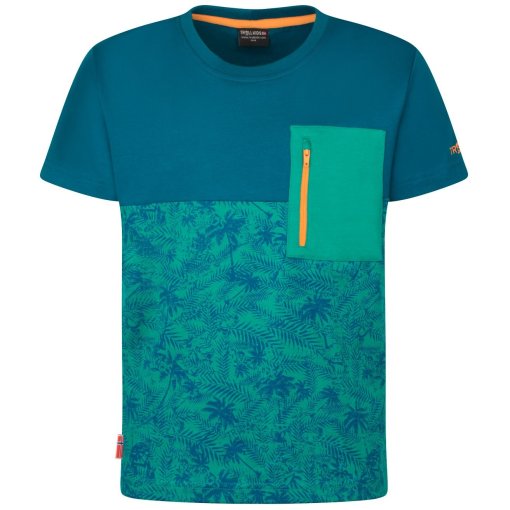 Picture of Trollkids Flakstad T-Shirt Kids - Sea Green/Lagoon Green