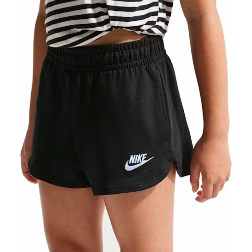 Productfoto van Nike Sportswear Jersey Short broeken voor meisjes - zwart/wit IF1726-010