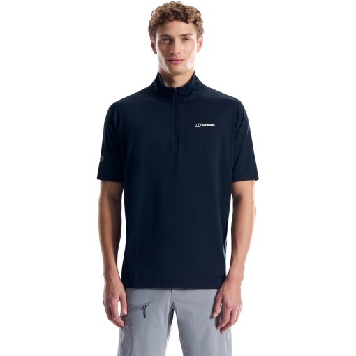 Photo produit de Berghaus Bowburn Half Zip Tech Chemise pour hommes - Jet Black
