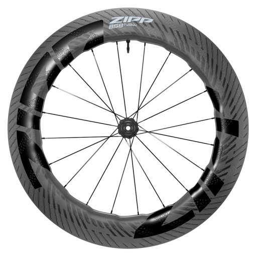 Picture of ZIPP 858 NSW Disc Front Wheel - 28&quot; | Carbon - Hookless | Centerlock - 12x100mm