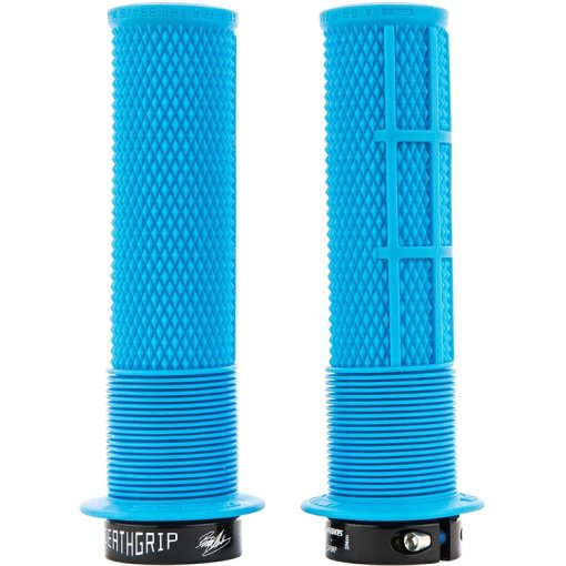 Foto de DMR Brendog Deathgrip Puños de bicicleta - Gruesas - Suaves - cyan
