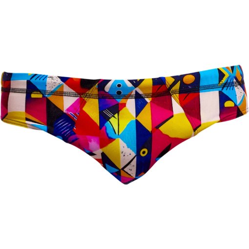 Picture of Funky Trunks Seamed Eco Swim Briefs Men - Broken Blox