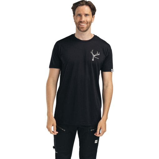 Produktbild von Aclima Lightwool Print Antler T-Shirt Herren - jet black