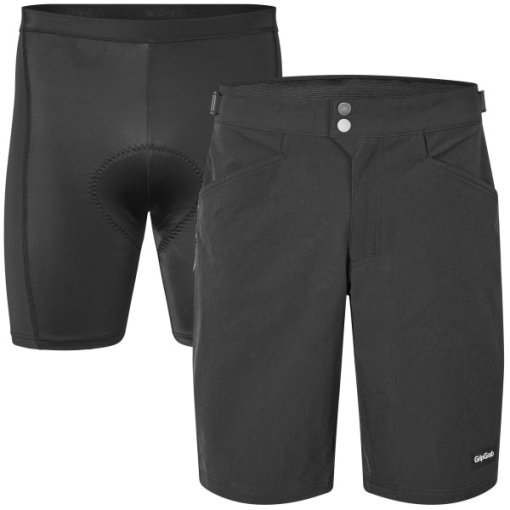 Produktbild von GripGrab Flow 2in1 Technical Fahrradshorts Herren - Schwarz