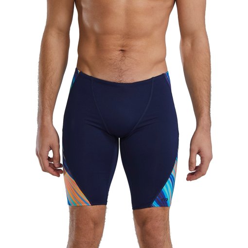 Foto de TYR Bañador Jammer Hombre - Riptidal Durafast Elite® Blade Splice - teal/orange