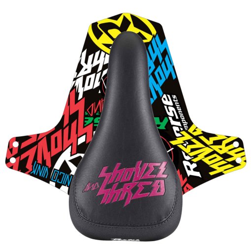 Produktbild von Reverse Components Nico Vink Shovel and Shred Sattel - schwarz / candy