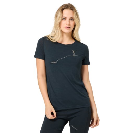Billede af SUPER.NATURAL Bergglück T-shirt til damer - Blueberry/Feather Grey