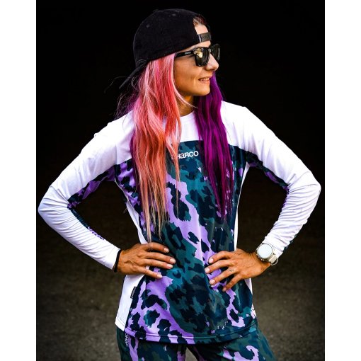 Produktbild von DHaRCO Race Langarmtrikot Damen - Isa Signature - Purple Leopard