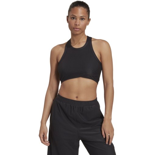 Produktbild von adidas Yoga Studio Wrapped Rib Tanktop Damen - schwarz HP1965