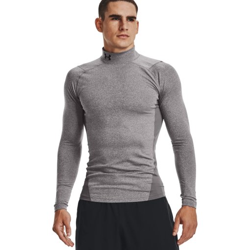 Immagine prodotto da Under Armour Maglia Uomo - ColdGear® Compression Mock - Charcoal Light Heather / Nero