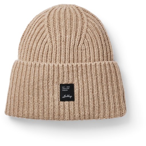 Productfoto van Lundhags Knitted Wool Gebreide beanie - Dk Sand 02200