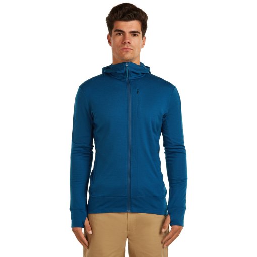 Picture of Icebreaker Merino 260 Quantum Long Sleeve Zip Hoodie Men - Atlantis