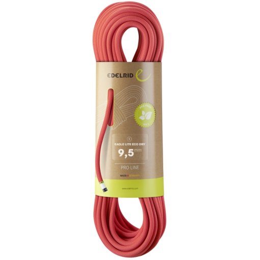 Photo produit de Edelrid Corde - Eagle Lite Eco Dry 9,5mm - 70m - neon coral