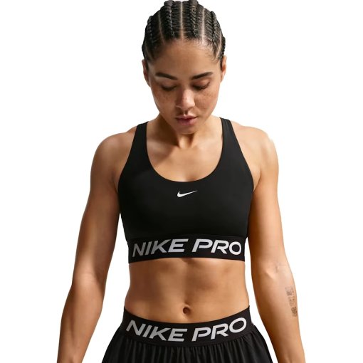 Photo produit de Nike Pro 365 Dri-FIT Soutien-gorge de sport sans rembourrage pour femmes - noir/blanc IQ1035-010