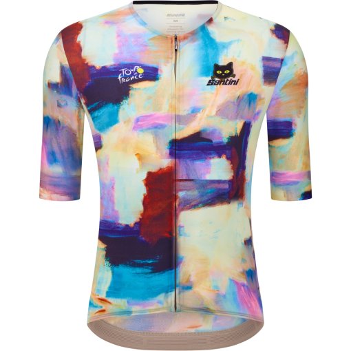 Photo produit de Santini Arrivée Montmartre Jersey Men - Tour de France™ 2026 Collection RE97175CMTMA6TDF - blu BLU