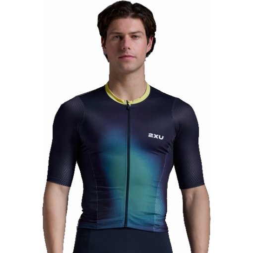 Foto de 2XU Top Triatlon Hombre - Aero Hex Triathlon - midnight/cool matcha