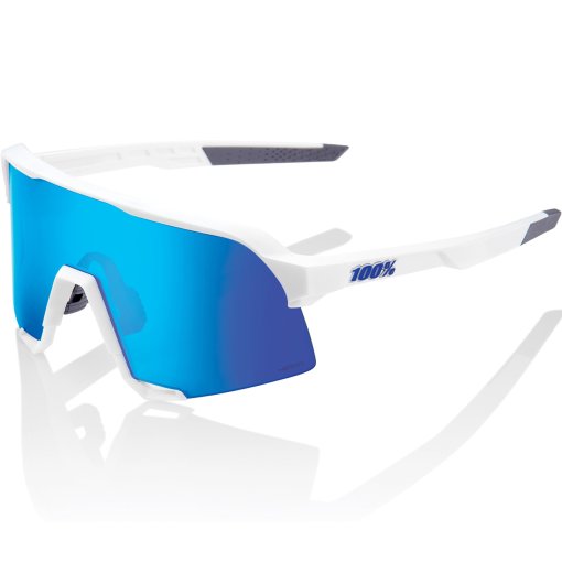 Photo produit de 100% S3 Lunettes - Matte White - HiPER Blue Multilayer Mirror | Clear