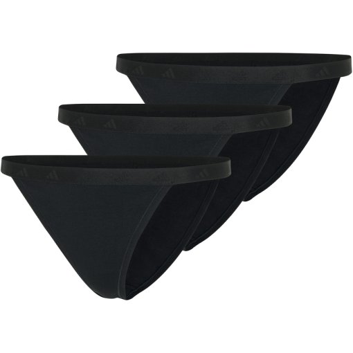 Picture of adidas Sports Underwear Active Essentials Cotton Bikini Bottom Women - 3 Pack - black