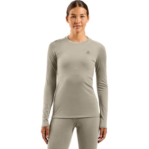 Foto de Odlo Camiseta Interior Manga Larga Mujer - Merino Light - agate gray