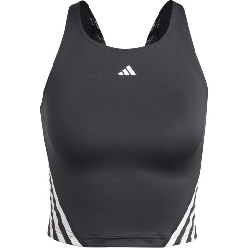 Produktbild von adidas Train Icons 3-Stripes Cutouts Tanktop Damen - schwarz/weiß HT9430