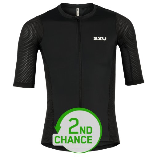 Picture of 2XU Aero Hex Tri Sleeved Top Men - black/white - 2nd Choice