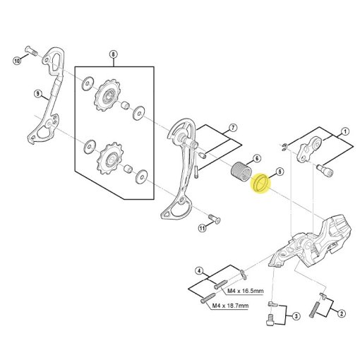Produktbild von Shimano P-Dichtring für Schaltwerke - Y5UC14000