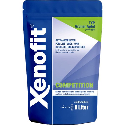 Image of Xenofit Competition Green Apple - Isotonic Carbohydrate Drink - 672g Stand-Up Pouch