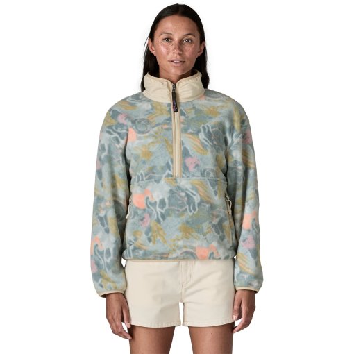 Photo produit de Patagonia Synchilla Marsupial Pullover en polaire pour femmes - Moon Tripper: Virtually Blue