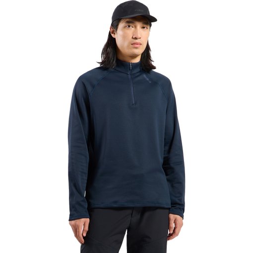 Photo produit de Odlo Essentials Warm Vêtement intermédiaire à fermeture éclair courte pour hommes - dark sapphire