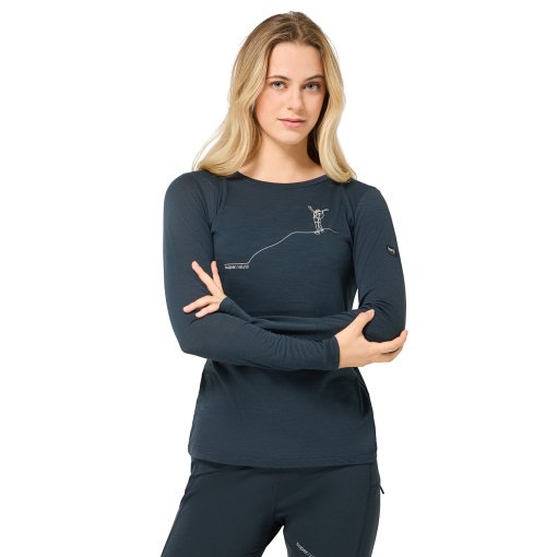 Picture of SUPER.NATURAL Bergglück Longsleeve Women - Blueberry/Feather Grey