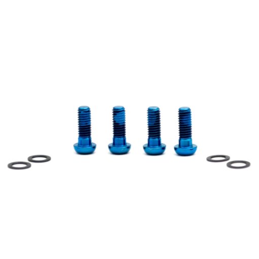 Foto de OAK Components Juego de Tornillos para Adaptador de Disco Freno - Titanio | M6x16 | 4 piezas - azul