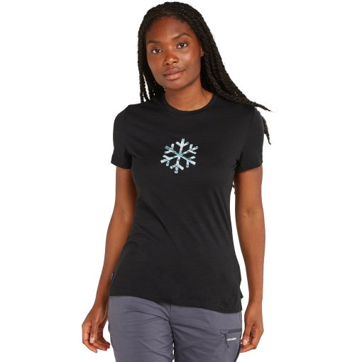 Immagine prodotto da Icebreaker Maglietta Donna - Merino 150 Tech Lite Protect Our Winters - Nero