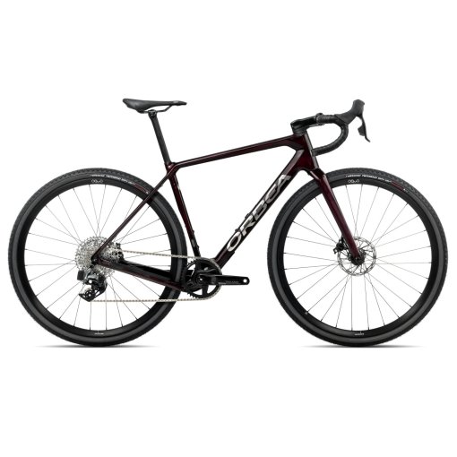 Immagine prodotto da Orbea Bicicletta Gravel Rival XPLR AXS - TERRA M31eTEAM 1X - 2025 - Wine Red Carbon View (gloss)